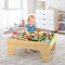 Natural Wood and MDF Train Set Table with Reversible Top and Storage Drawer